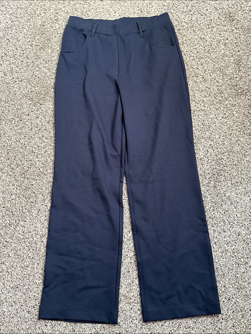 Quince Navy Straight-Leg Women's Pants size small